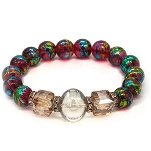 Bracelet with Assorted color light beads.